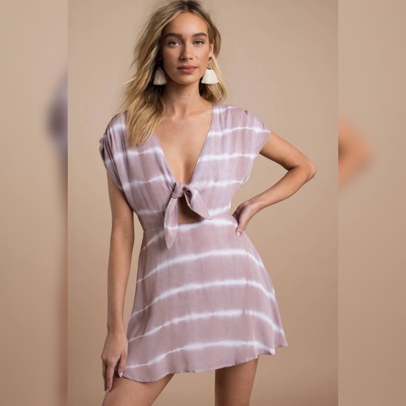 Tobi pink tie dye flowy dress - Picture 1 of 5